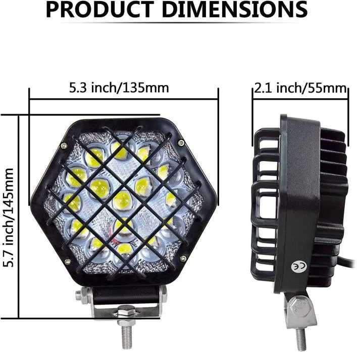 Диоден халоген с решетка 9 диода LED