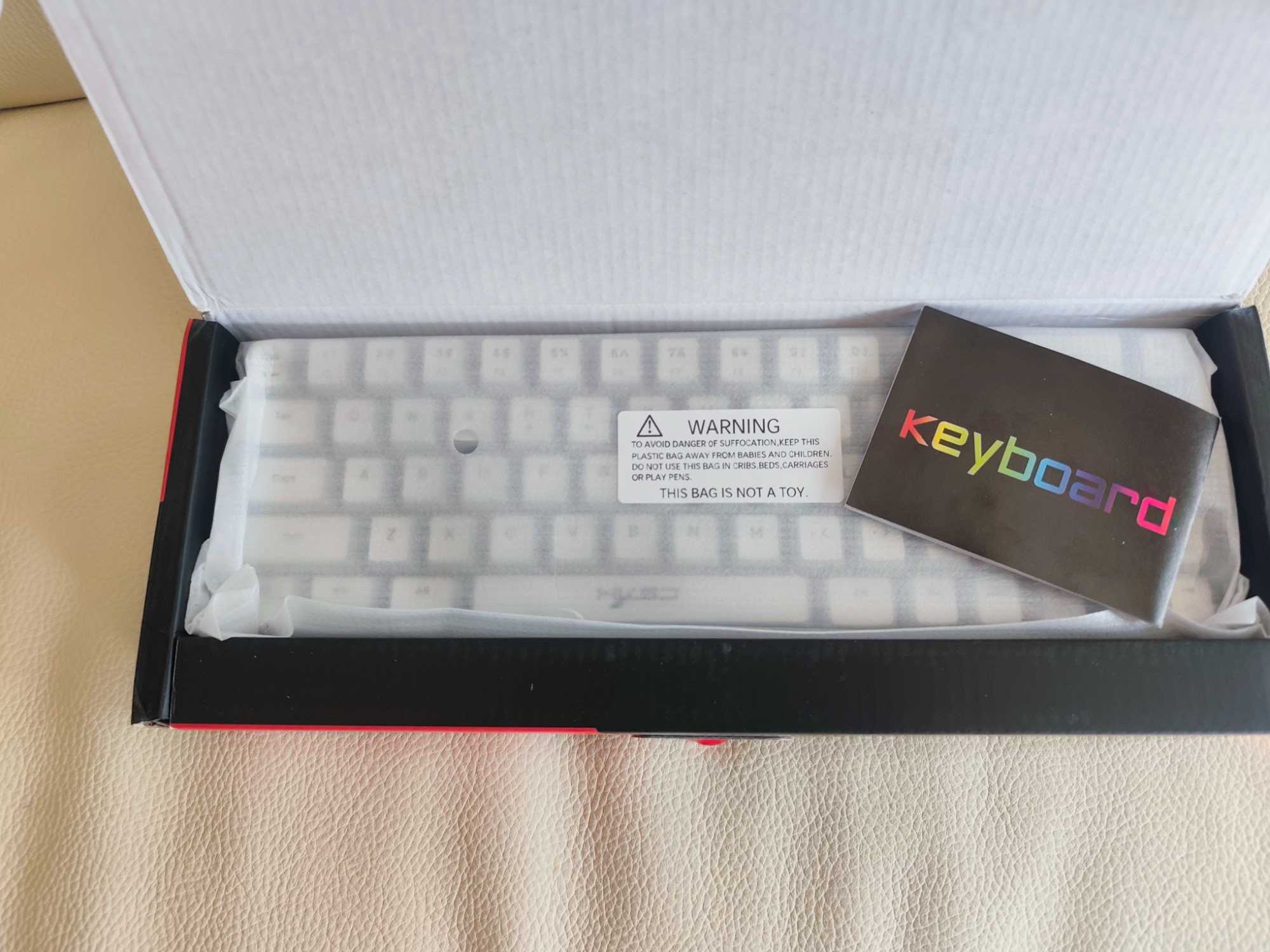 Гейминг клавиатура HXSJ, 68 Keys, RGB, (бяла)