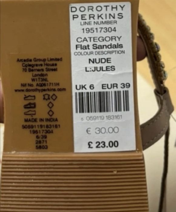 Sandale cu pietricele fara toc