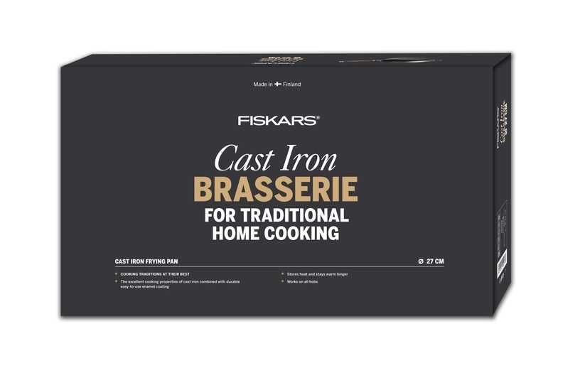 Tigaie fonta grill Fiskars Cast Iron Brasserie 27cm, gratar, noua