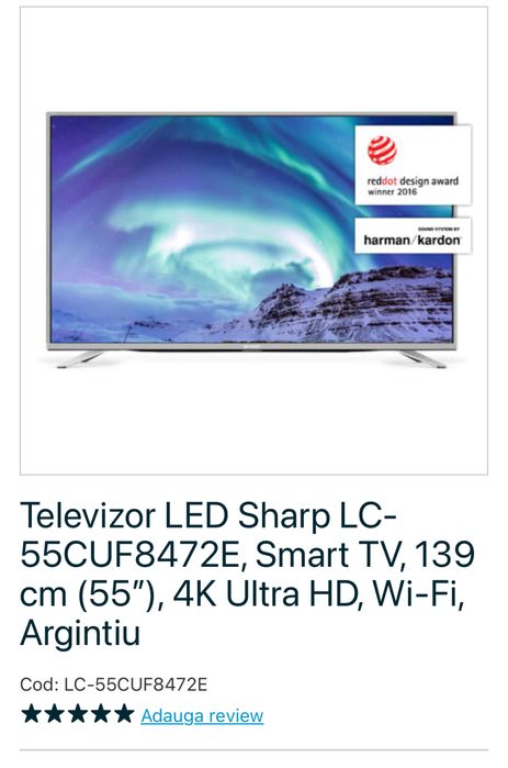 Smart tv Sharp 139cm