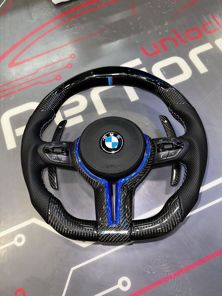 Volan BMW M CARBON / LED / Vibratii / Incalzire / DISTRONIC! SERIA F/E