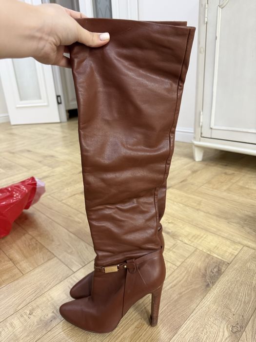 Ботфорты кожаные