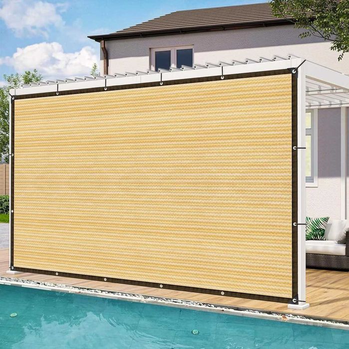 Plasă de umbrire pentru grădină cu inele de fixare 4x5m