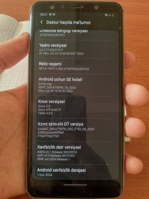 Samsung Galaxy a7 pasni õqib keyin aloqaga chiqingla