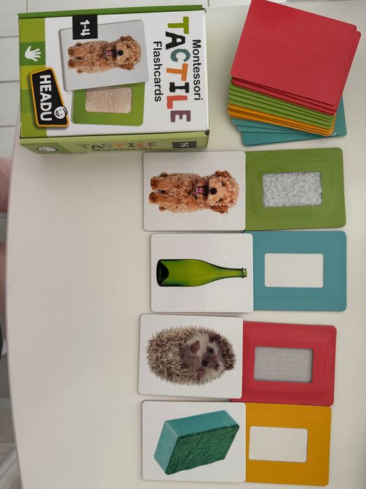 Развивающие пазлы, карточки и книга на липучках для детей