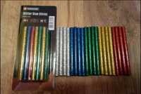 Set 20 batoane silicon colorat cu sclipici,diametru 7mm,10cm