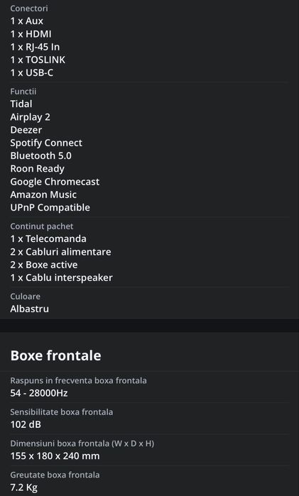 Boxe active KEF LSX II Cobalt blue garantie emag