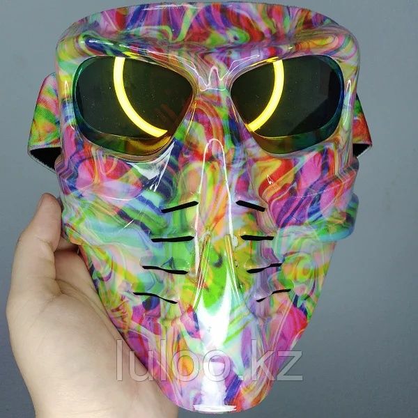 Маска мотоциклетная, лыжная, сноубордическая с антибликом "Череп", рад