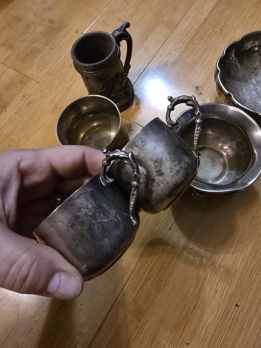 Piese di alama argintata antichizat