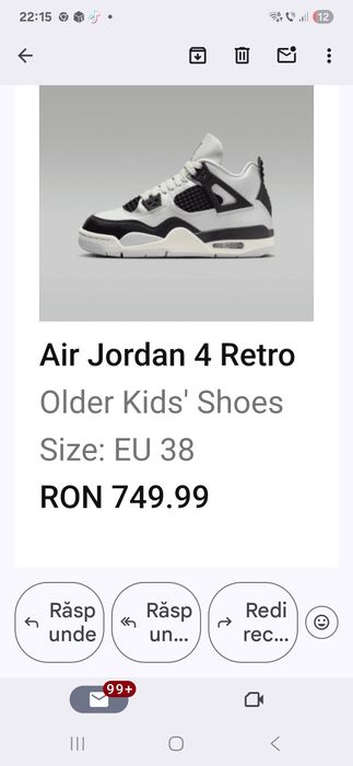 Adidasi Nike Jordan, mas 38, originali