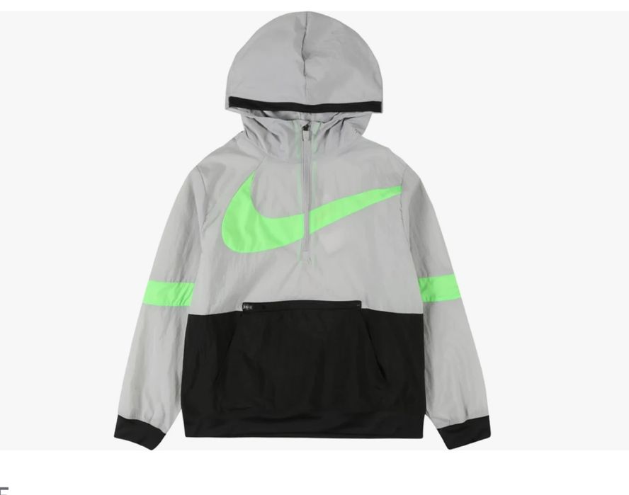 NIKE Спортно яке 'Crossover' сиво / неоново зелено / черно