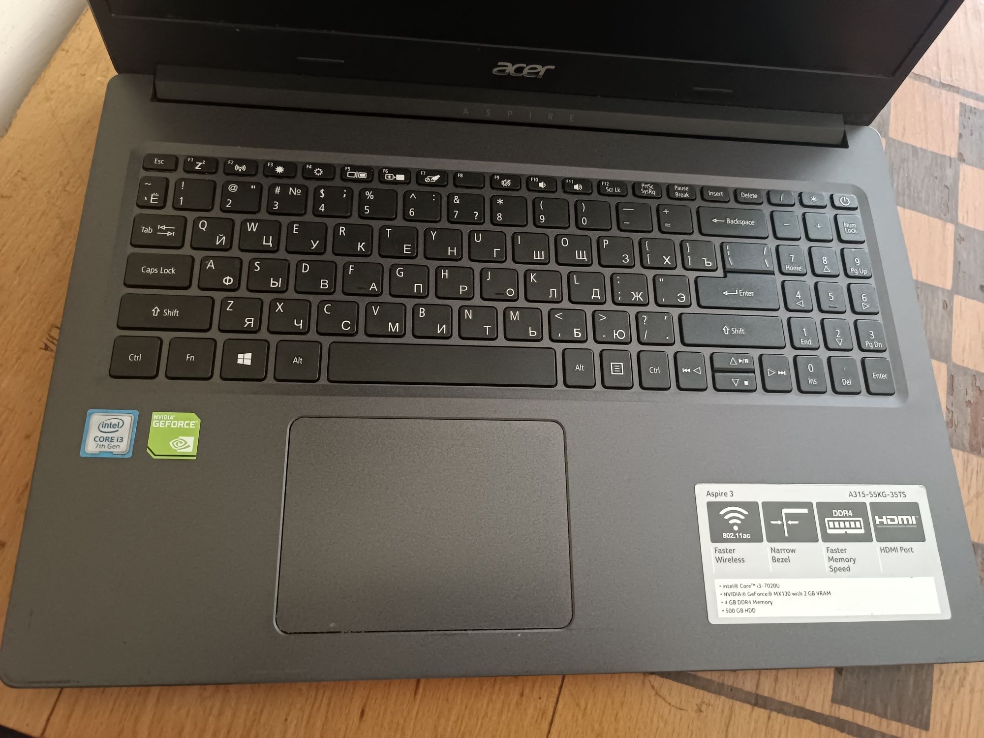 Acer Core 3-7020U