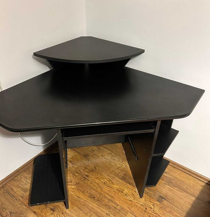 Birou de colț, negru