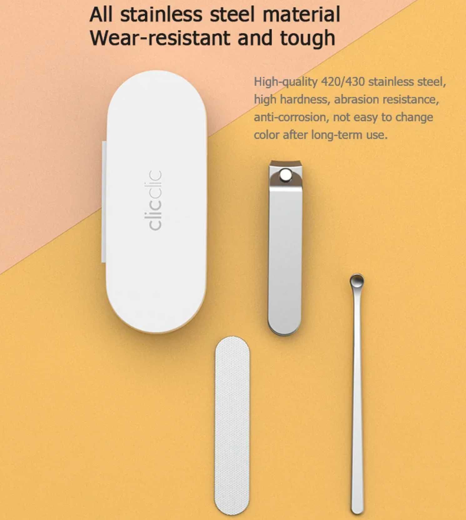 Маникюрный набор Xiaomi HOTO 3в1 Nail Clipper Set, ногти маникюр