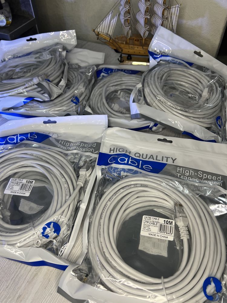 Сетевой кабель 10 м Ethernet cable Доставка Cat 6 RJ45