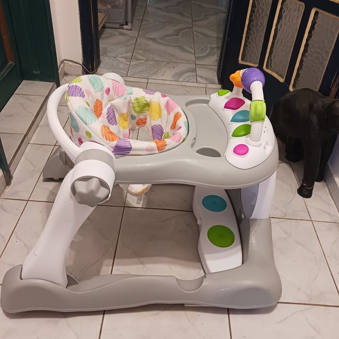 Бебешка проходилка 3 в 1 Caretero Toyz - Bounce, сива