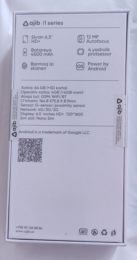 Ajib i1  4/64 gb ochilmagan ishlatilmagan