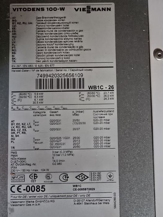 centrala Viessmann Vitodens 100