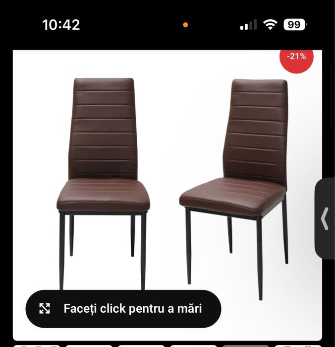 Scaune de piele maro!!