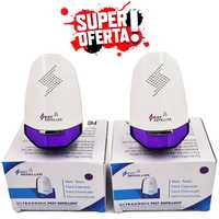 SET 2 x Aparat cu ultrasunete Pest Repeller Alb-Mov, aparate pentru