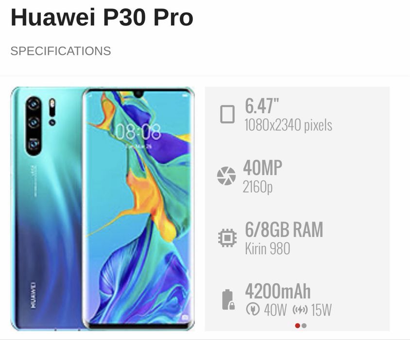 Продавам Huawei p30 pro.