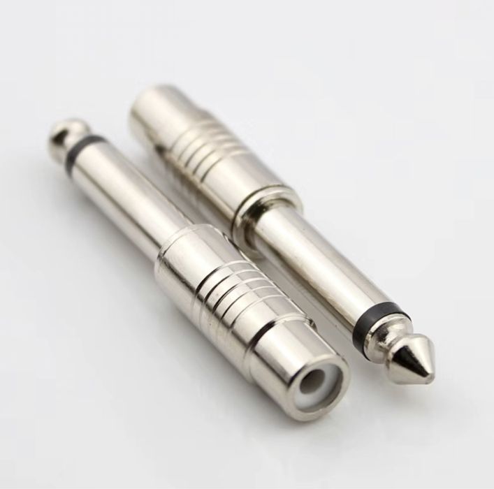 Переходник RCA jack 6,3 mono , адаптер с RCA тюльпана на джек 6,3 моно