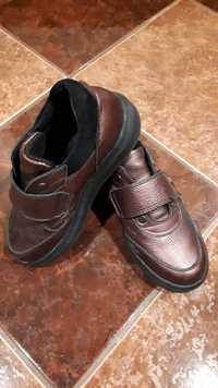 Pantofi piele bordo scolar Marelbo