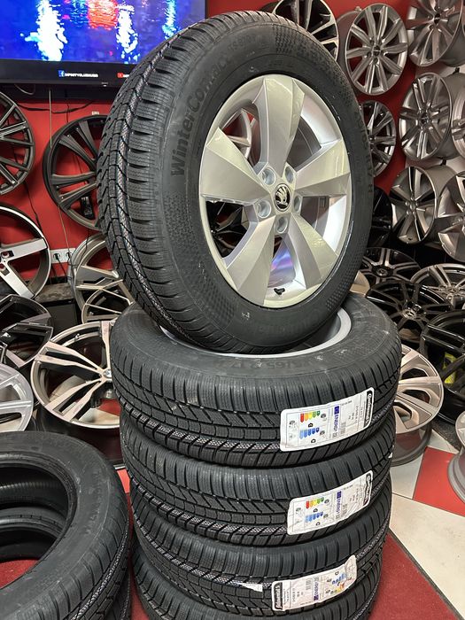17 цола Джанти с Зимни Гуми 215/65/17 Audi Q3 VW Tiguan Skoda Kodiaq