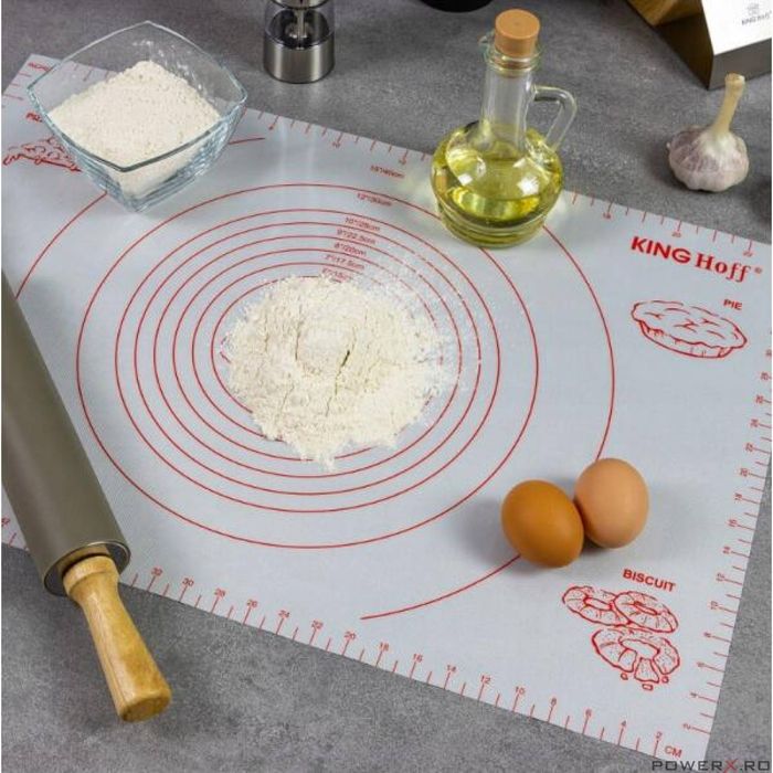 Sucitor din silicon cu manere din lemn, 47.5 x 6.5 cm, KingHoff