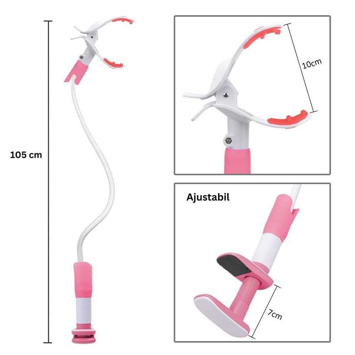 Suport pentru baby monitor/camera copil, universal si ajustabil, roz