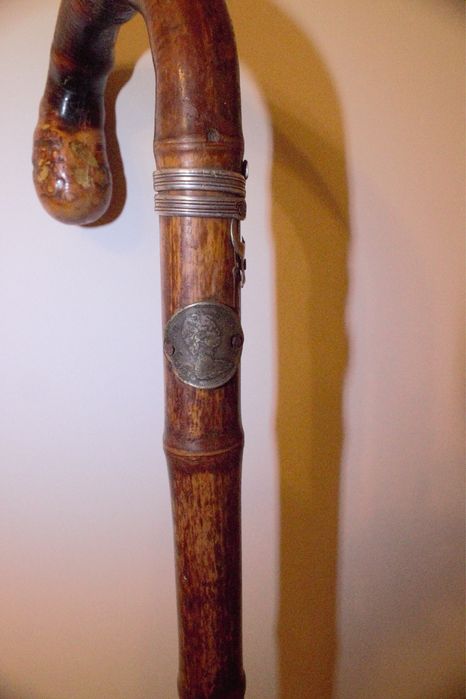 Baston vintage de bambus din anii 1900-1950