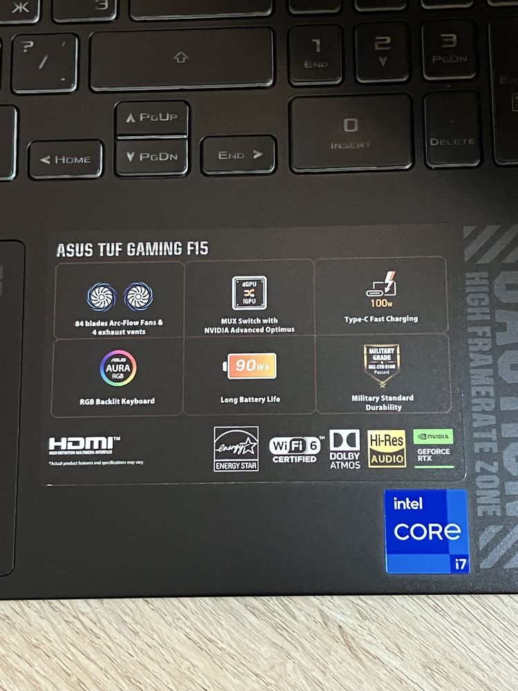 Asus Tuf Gaming F15 FX507VI RTX 4070 , 16/1 TB