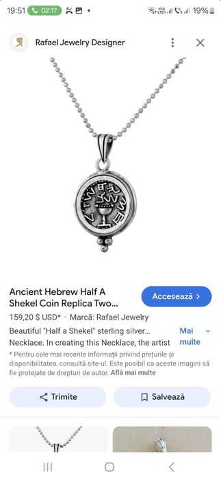 Pandant Shekel argint