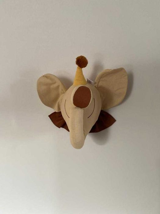 decoratiune camera copilului cap de elefant din plus 35 cm