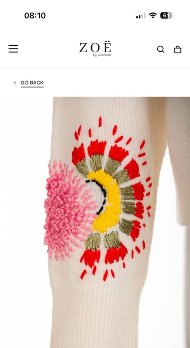 Бял пуловер Zoe by Zornitsa Baeva