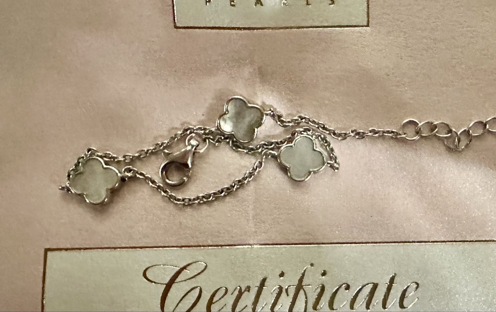 Сребърна гривничка оригинал Swan Pearls