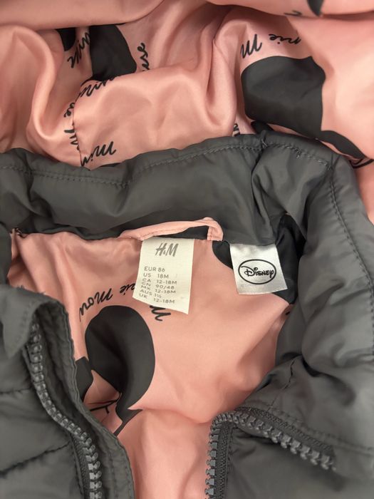 Топло тъмно сиво зимно яке H&M за момиче