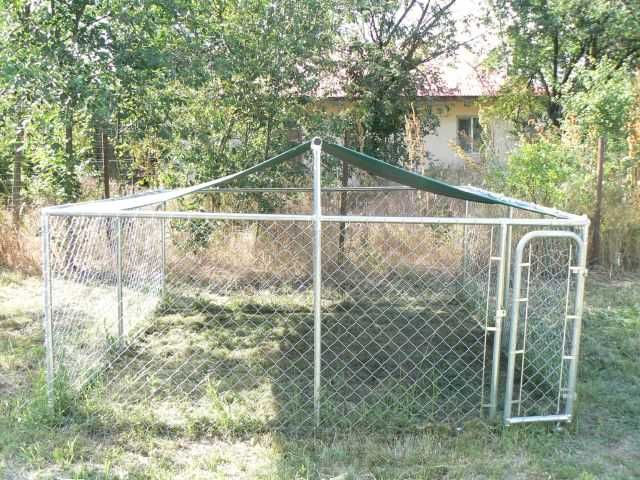 Țarc / Cusca / Padoc pentru câini, 3x3m, acoperiș  PVC 500g/m² iv