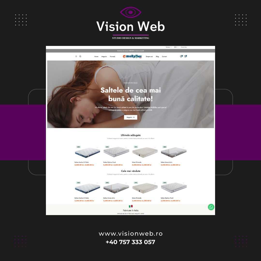 Creare site de prezentare / Creare magazin online - Vision Web