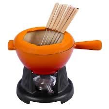 NOU fondue le creuset fonta emailata oala ceaun vas nefolosit complet
