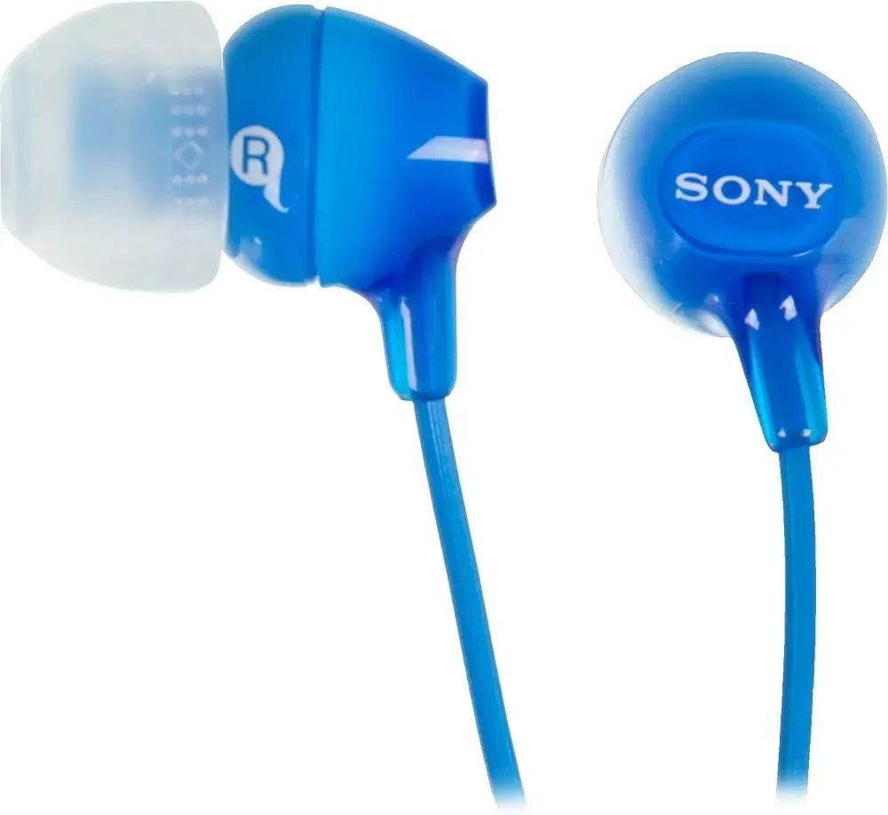 Наушники Sony MDR-EX15AP, mini jack 3.5 mm, синий