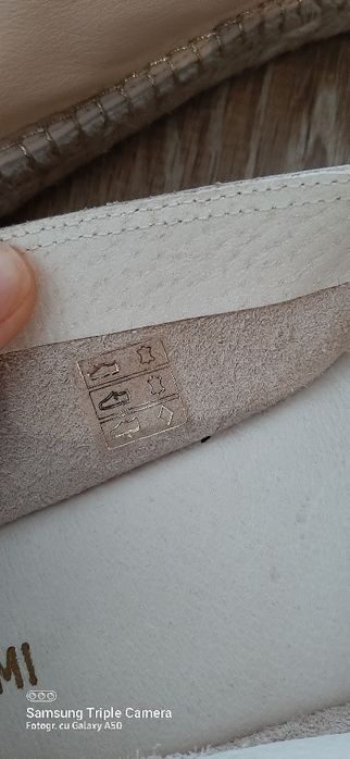 Espadrile Kiomi piele marime 42