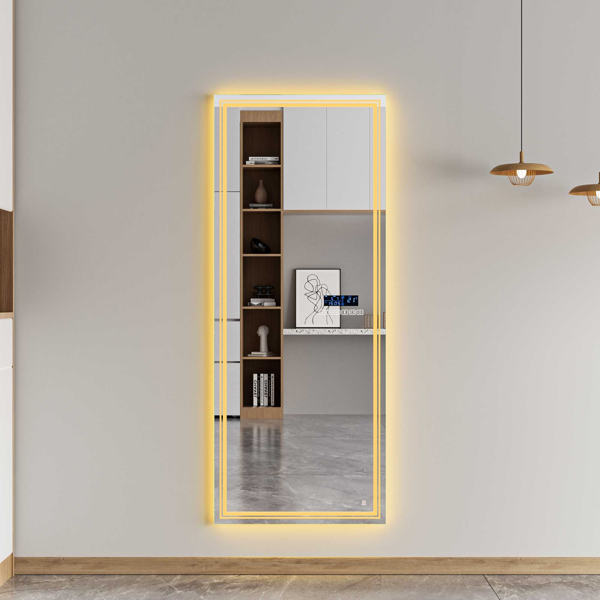 Oglindă LED Modica 604 cu Bluetooth si Ceas digital