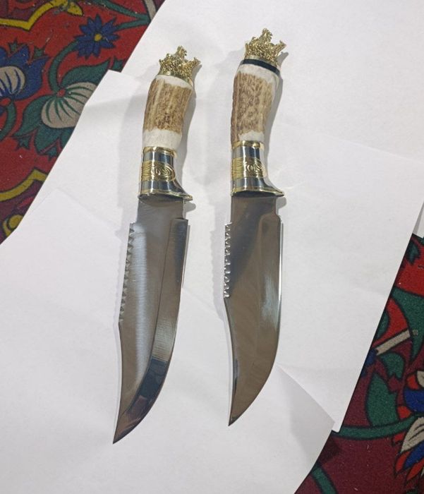 Sovga bop latun quyilgan sher kallali sopi buģu shoxi ajoyib pichoq