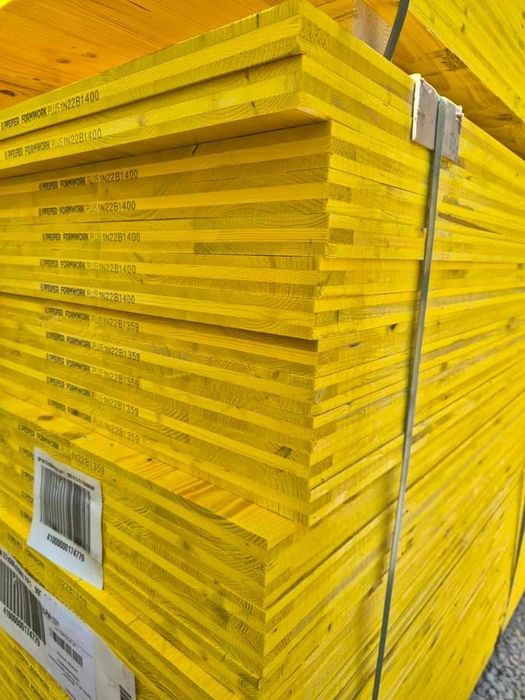 Cofraje din lemn triplustrat, tip doka, lana, placa galbena , tego