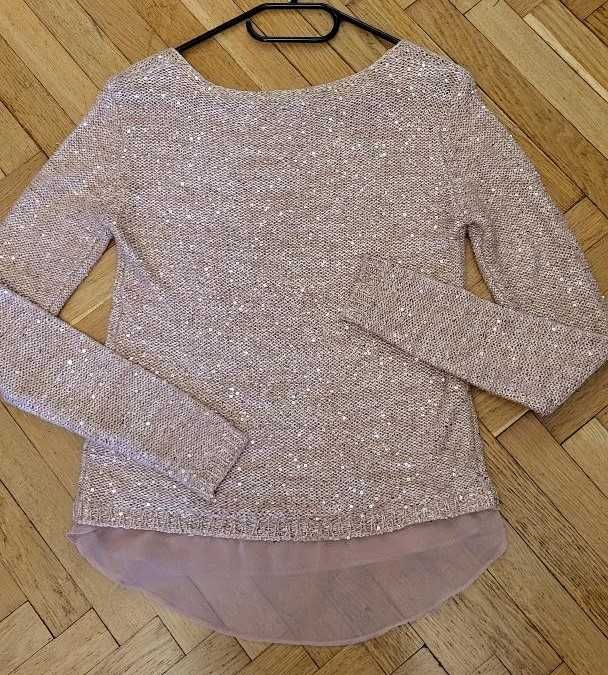 Bluza eleganta roz,cu paiete, mar S
