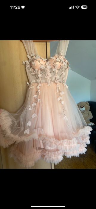 Rochie lucrata manual matase