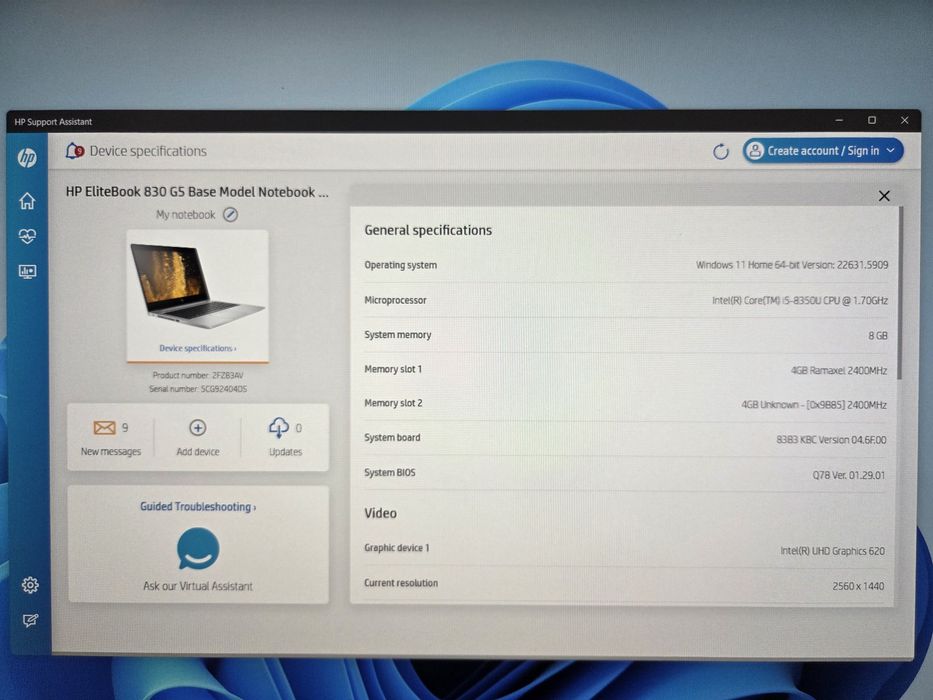 Intel Core i5 8350U