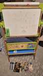 Tabla magnetica rotativa include litere si cifre magnetice white board